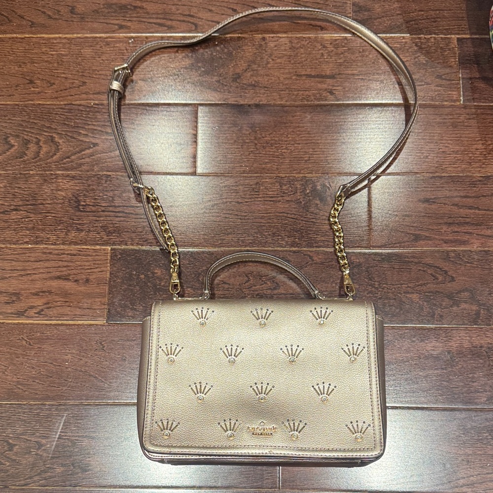 KATE SPADE Medium Maisie Patterson Dr Embellished Metallic Blush Crossbody